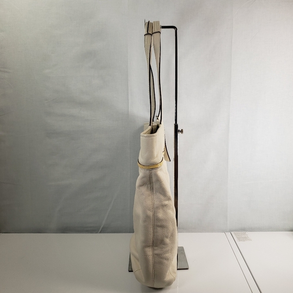 Coach 17041 Audrey Leigh Laser Cut Perforated Ivory Leather Tote Shoulder BagNWT - Picture 5 of 16